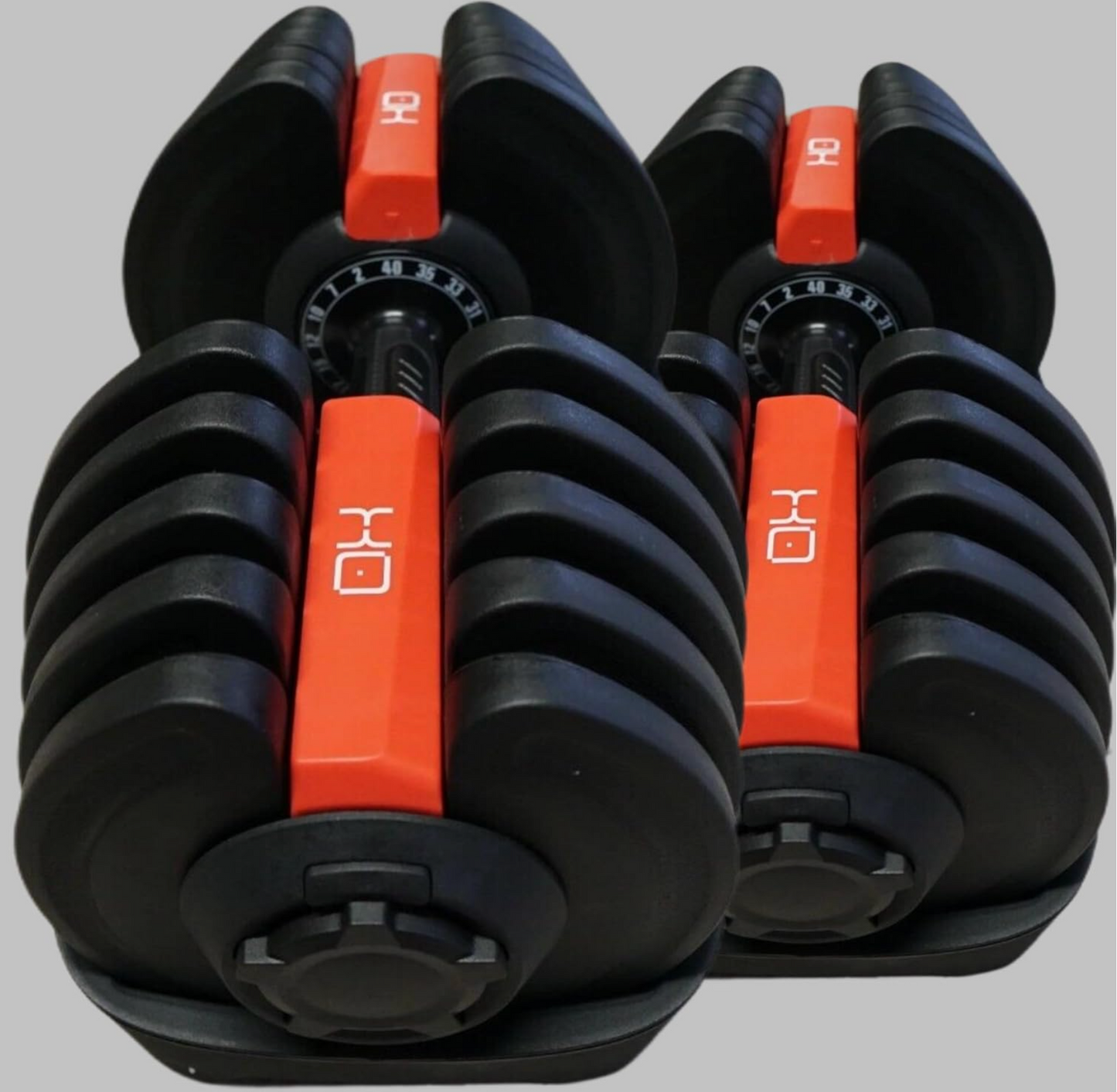 x2 40KG Adjustable Dumbbells Set & Barbell. 2-in-1 (80Kg total)