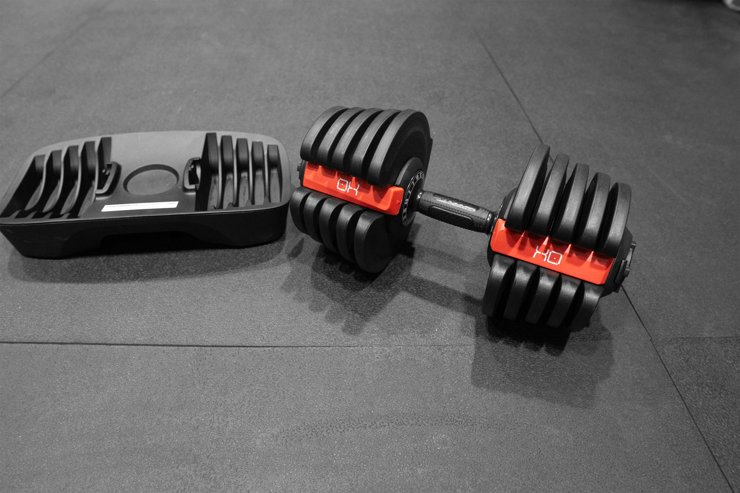 x2 40KG Adjustable Dumbbells Set & Barbell. 2-in-1 (80Kg total)