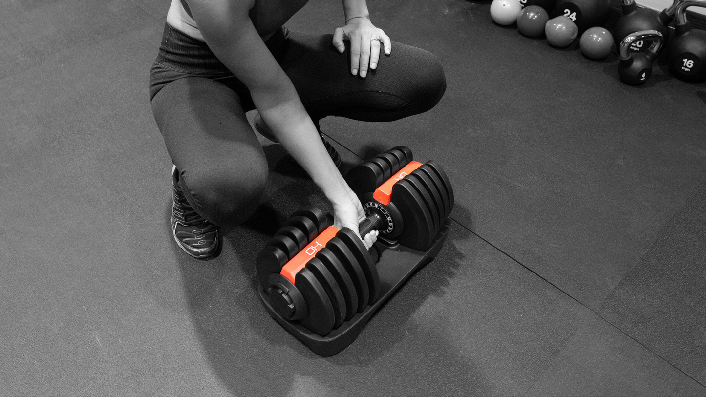 18KG Adjustable Dumbbell Steel Dumbbell - 3-40 LBS (1.5-18KG)- Steel Changeable Weight Dumbbells
