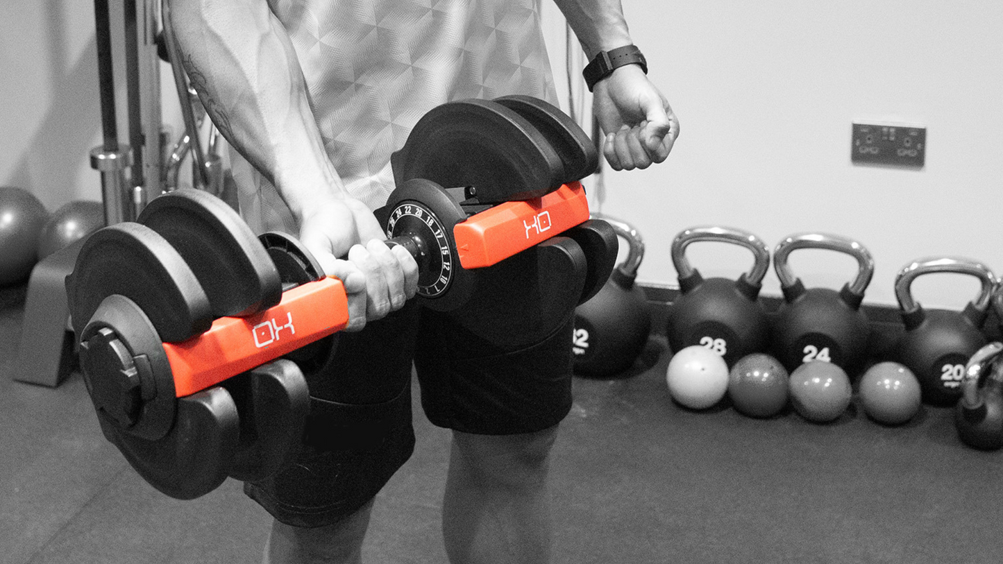 18KG Adjustable Dumbbell Steel Dumbbell - 3-40 LBS (1.5-18KG)- Steel Changeable Weight Dumbbells